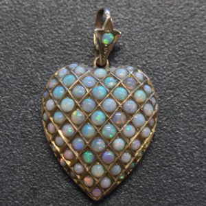 Opal Heart Locket